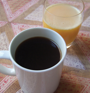 coffee and orange juice 